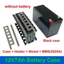 12V 7Ah Storage Box Fit 21PCS 18650 Cells 12V7Ah Battery Case 3*7 Holder 3S 25A BMS for DIY 12.8V LiFePO4 Li-ion Battery Shell Black Box Kits