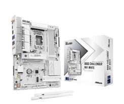 ASRock B860 Challenger WiFi White Motherboard, compatible with Intel Core Ultra CPUs (LGA1851), B860 Chipset, DDR5 ATX Motherboard [Authorized