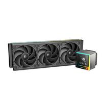 Sudokoo ENERGLO 360 Liquid Cooler: 360mm AIO CPU Cooler with Data Display & PWM Pump - 3 x 120mm Black Water Cooling Units, Compatible with Intel LGA