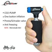 Portable Co2 Bike Tire Inflator Presta Schrader Valve Compatible Aluminum Alloy Automatic Bicycle Pump  for Road & Mountain Bike