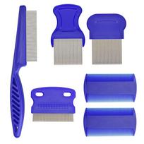 6Pcs/Set ABS Flea Comb Set Fine-tooth Quick Results Lice Comb Kit Dandruff Removal Comb For Small, Medium & Large Pets