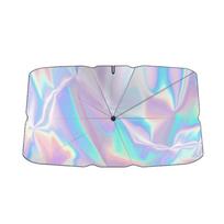 Laser Windshield Sunshade Foldable Sun Protector Shade Coversv Car Sun Shade  Sunlight Exposure As shown