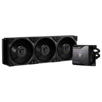 MSI MEG CoreLiquid S360 AIO CPU Liquid Cooler, 2.4-inch IPS Display, 360mm Radiator, Triple 120mm Silent Gale P12 PWM Fans, Controlled by MSI Center