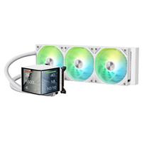 TRYX All-in-One Liquid CPU Cooler PANORAMA 360mm (120mm x3) ARGB Triple Fan L-shaped AMOLED Water Block White [Authorized Domestic Distributor]