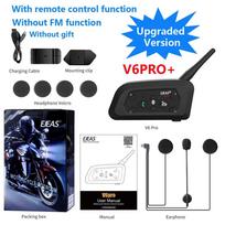 EJEAS V6 PRO+/PLUS Motorcycle Helmet Bluetooth Walkie Talkie 6 Rider Distance 800 Meters Waterproof IP67 1PCS V6 PRO Plus