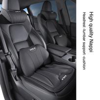 Car Seat Headrest Neck Pillow Nappa Leather Lumbar Breathable Seat Cushion For KIA K9 Sportage Niro K5 Carnival EV6 EV9 EV3 K8 1Pcs-headrest juoda