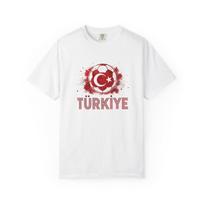 Türkiye Soccer Crest T-shirt | Turkish Flag Football Tee L