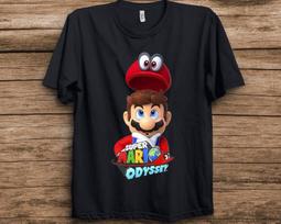 Super Mario Odyssey Game Logo Cappy Mario T-shirt Unisex Adult T-shirt Kid shirt Gift for Birthday Hoodie Toddler Tee 100