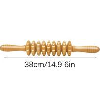 Curved Solid Wood Leg Massager Roller Stick for Yoga & Fitness