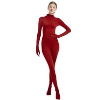 Solid color zentai women's hands and feet onesie dance suit tights stage performance costume 110 (children)