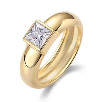 Nabest Fine Jewelry  Gold Plated Sterling Silver Chunky Ring Certificate Ict Out Color Moissanite Women Ring 5