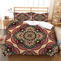 Bohemian Pillowcase and Quilt Cover Microfiber Comfortable Quilt Cover AU EU US Full Size Household Bedding Set UK Single 135x200cm