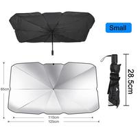 Automobilio interjeras Automobilio skėtis nuo saulės Automobilio priekinio stiklo uždangalas Apsauga nuo UV spindulių Apsauga nuo saulės Priekinio lango interjero apsauga Sulankstomas small
