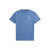 Polo Ralph Lauren Solid Color Big Pony Embroidered Casual Crew Neck Short Sleeve T-Shirt Men Tops Blue MNPOTSH1N822148-400 L