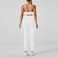 Yoga Suit Set, Sexy Back Yoga Vest, Nude High Waisted Fitness Pants, Outdoor Sports Suit For Women M balta