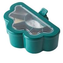 1 Pcs Household Moisture-proof Seasoning Salt Jar High-end Integrated Multi Grid with Lid Kitchen Seasoning Pepper Shakers Box
