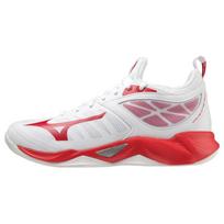 Mizuno Wave Dimension Neslystantys Patvarūs Žemi Tinklinio Bateliai Unisex Bateliai Balti Raudoni V1GC224067 41