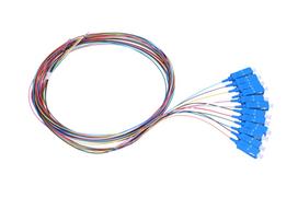 EXTRALINK SC/UPC SM G.657A1 optinių laidų su jungtimi rinkinys, 12 spalvų, 12 vnt. (EL-SCUPC-PGTL-12)