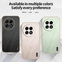 For OnePlus 11 12 13 13R Phone Case Luxury Brushed Leather Electroplated Bumper Soft TPU Cover OnePlus 13R