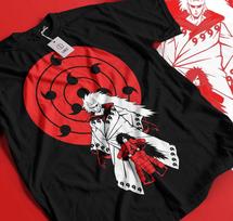 Madara Uchiha T-Shirt Naruto Itachi Manga Strip Anime Gift Shirt Soft Tee 416 L