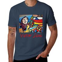 Victor Jara (Čilė) Mural T-shirt vyriškas t-shirt medvilninis t-shirt vyrui 100 procentų medvilnės T-Shirt S