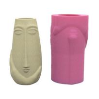 Silicone Vase Molds Pen Holder Mold Human Face Shape Silicone Flowerpot Mold Suitable for Crafting Vase Flowerpot 1