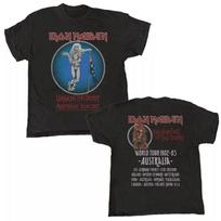 Iron Maiden Unleash The Beast Australijos turas 1982 m. Marškinėliai Aukščiausios klasės prabanga Tinka ir vyrams, ir moterims Viršus Y2k M
