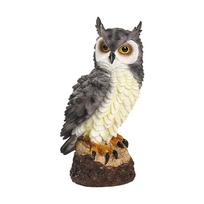 7 colių dervos netikra pelėda tikroviška statula sodo ornamentas kiemo, kiemelio, verandos, biuro dekoravimui grey feather