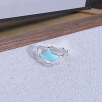 Mint Matcha Milk Green Butterfly Open Ring Women'S Niche Design Small Fresh And Cold Ring Adjustable opening