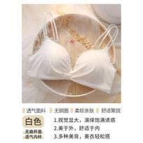 Girls Solid Cross Bandage Bras Women Sexy Underwear Wireless Push up Bras 32/70AB