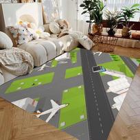 Airport Rug Fly Rug Runway Carpet Living Room Kids Rug Non-Slip Floor Mat Area Rug Kids Room Rug Gift for Kids 40x60cm