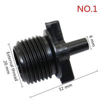 Black 1/2 Inch Male Thread Straight Connector Garden Irrigation Plumbing Pipe Fittings Joint Tube Adapter Quick Connectors 15Pcs