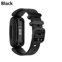 Apyrankė ant riešo Silikoninė apyrankė „Fitbit Ace 3/inspire 2“ išmaniajam laikrodžiui Apyrankės keitimas Vaikams skirtos apyrankės Laikrodžio apyrankės juoda