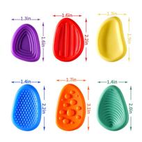 6 vnt. Fidget žaislai Sensorinis akmuo vaikams Tekstūruotas minkštas nerimo akmuo autizmui Ramūs fidgets Streso mažinimo daiktai Nerimo palengvinimo dovana