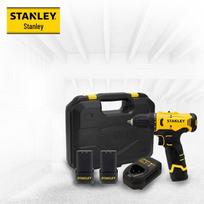 STANLEY 12V belaidis gręžtuvas-atsuktuvas rinkinys CN kištukas (adapteris įtrauktas)