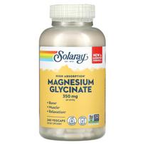 Solaray, labai sugeriantis magnio glicinatas, 350 mg, 240 daržovių kapsulių