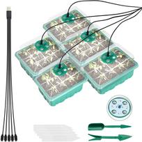 Seed  Kit, Black & Green 120 Cells Seed  Tray With Tools, Reusable & Transparent Seed  With Adjustable Vent One Size