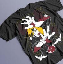 Anime Deidara T-Shirt, Naruto Madara Sasuke Tees, Akatsuki Soft Style Tee XL