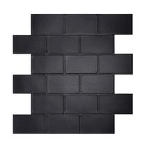 New PVC Wall Stickers Self Adhesive Peel and Stick Subway Tiles 3d Brick Waterproof Vinyl Wallpaper Bathroom Kitchen juoda