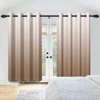Modern Gradient Color Curtains Multiple Options Minimalist Bedroom Living Room Decorative Window Drapes Curtain Light Blocking For Area Polyester W100*H130(CM)-Grommet top&2PCS gray