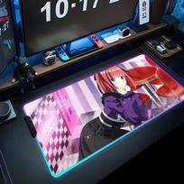 nakano nino Mouse Pad RGB Gaming Mousepad Big LED Pad PC Desk Mat Luminous Mouse Pad Large Keyboard Mats Table Rug With Backlit RGB600x300x3mm