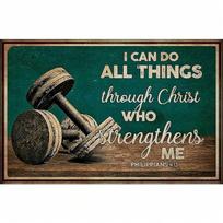 Vintage Metal Poster Wall Art, Fitness Gym Iron Sign Home Decor