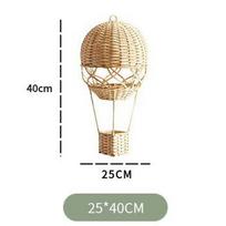 Handmade Rattan Woven Hot Air Balloon Kids Room Decoration Photography Props Nordic Wall Hanging Ornaments Rattan Woven Pendant