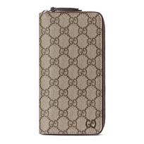 Gucci GG Canvas Leather Zip Around Wallet Beige Brown Daily Travel 822051-FACQC-9773 Basic Set (Bag+Dust Bag)