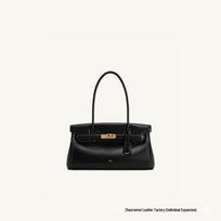 JWPEI Yara Genuine Leather Baguette Shoulder Bag - 2025 New Design for Women Without Gift Box juoda