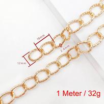 1 Meter Aluminum O-Shaped Twist Double Chain for DIY Necklace Bracelet Jewelry Making Clothing Bag Component Accessory Supplies