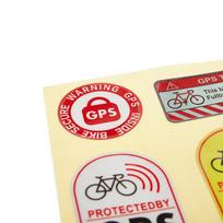 GPS TRACKING Alarm Sticker Reflective WARNING Motorcycle Bike Anti-Theft Sticker