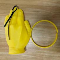 Funny Palm Shaped Sun Hat UV Protection Adjustable Sun Protection Cap Detachable Hand 3D Printed Hand Shaped Visor Outdoor Beach geltona
