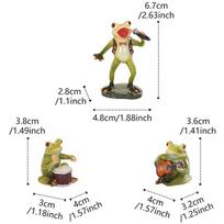 §Resin Cute Frog Statue Fairy Garden Decor, Spring Outdoor Yard Flower Pot Patio Lawn Indoor Table Shelf Desk Decorations