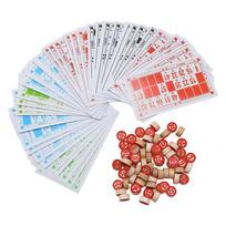 Bingo Card Game Educational Interactive Vintage Adults Bingo Chess Family Games Set for Kids Family Friends Group Play Night